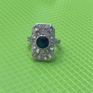 Real Collectibles By Adrienne
Blue & White Crystal Art Deco
Style Ring
